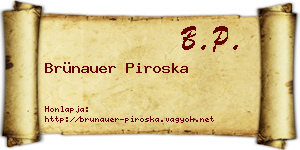 Brünauer Piroska névjegykártya